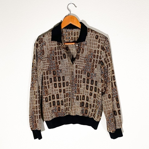 Vintage 80s eclectic blouse - Picture 2 of 8